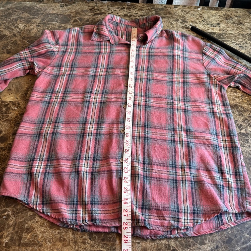 Vintage Plaid Shirt 90’s Flannel Shirt Size XL Pink Oversized Emo Goth Boyfriend - Picture 4 of 8